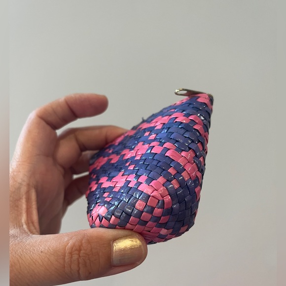 Boho Braided Leaf Coin Purse Woven Natural Palm Wallet Case Bag Kawaii Handmade - Picture 5 of 14